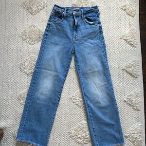 Mother Rambler Women’s Jeans size 24 medium wash with wide leg
